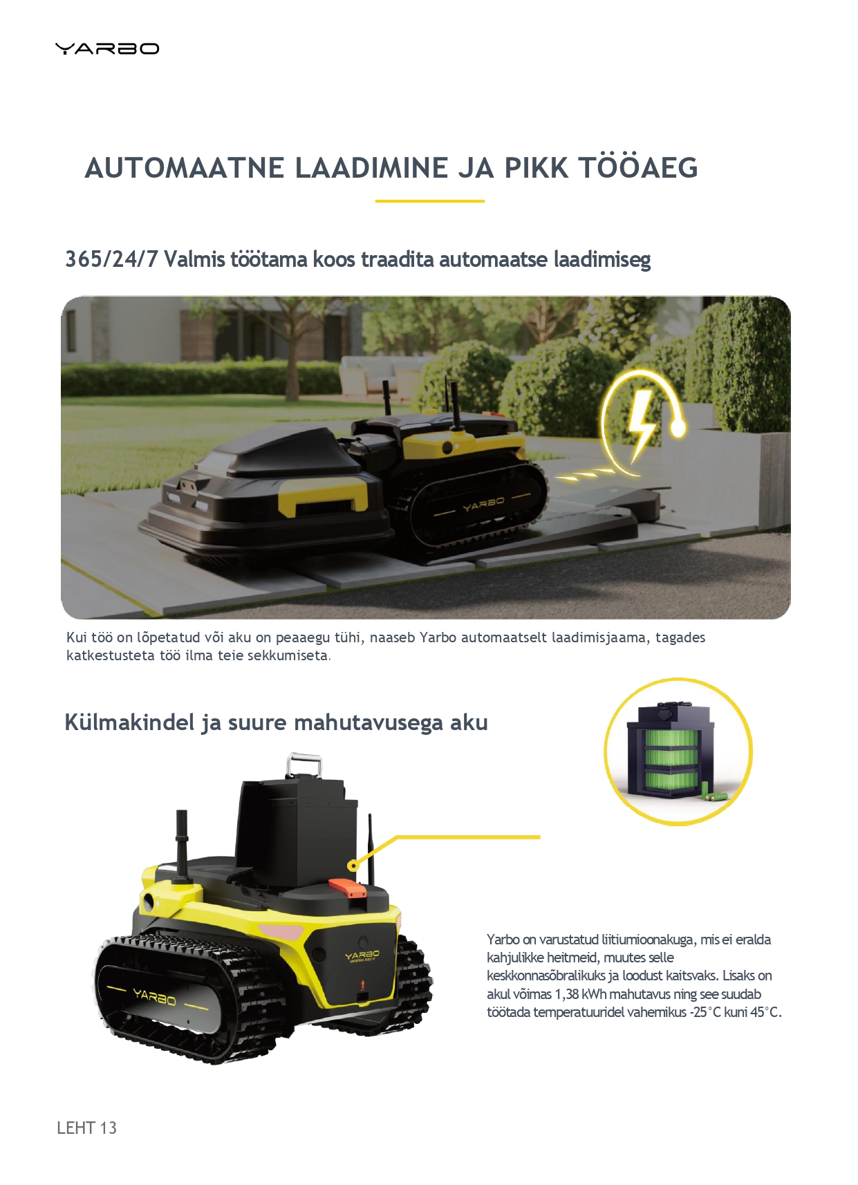 Yarbo robotniiduk kuni 25000m2 Kadde Company OÜ